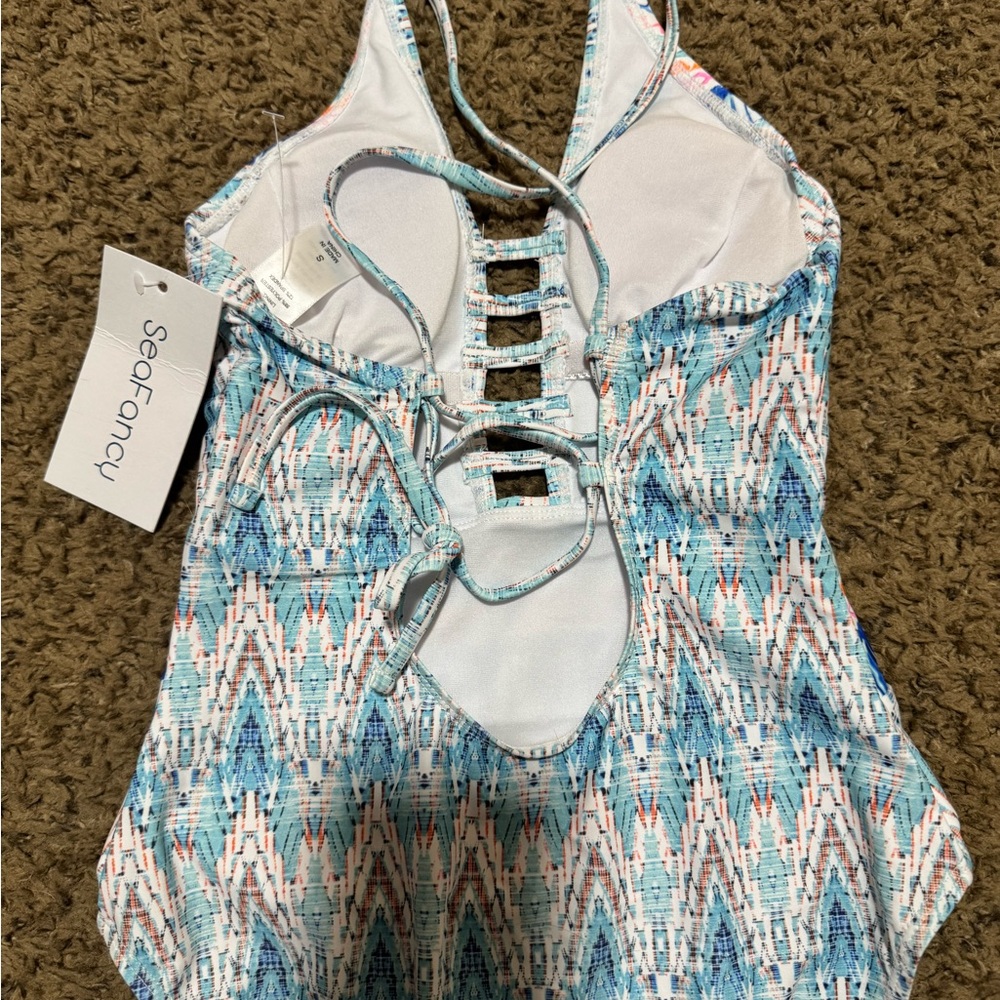 Colorful Patterned One-Piece Swimsuit - Picture 2 of 5